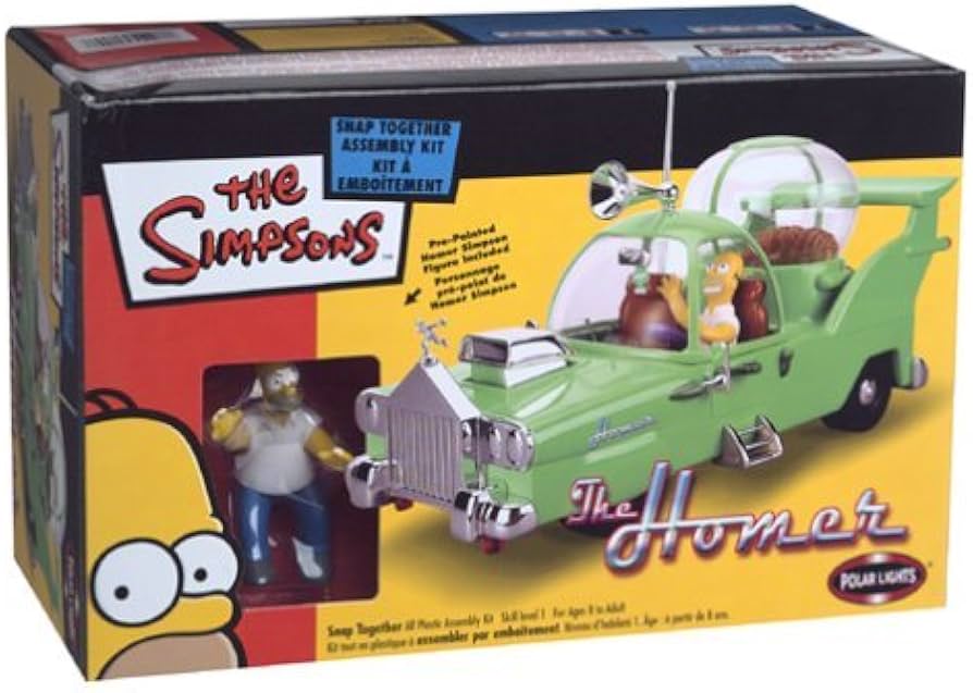 The Simpsons – The Homer Car Model Assembly Kit – Sealed 2003 – Polar Lights